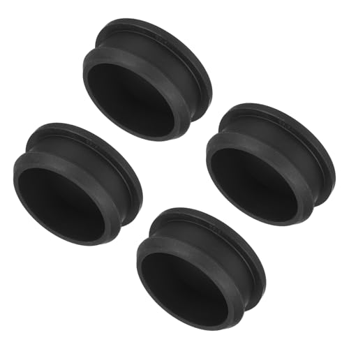 Image of MECCANIXITY Silicone Snap in Locking Hole Plugs,Rubber Panel Seal Cover Flush Type Panel Round for Kitchen Rubber Bulkheads Waterproof Sealing Plugs 38.6mm /1.52 Inch Diameter Black,Pack of 4