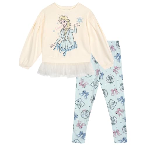 Image of Disney Frozen Girls' 2-Piece Sweatshirt and Leggings Set Toddler to Big Kid