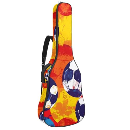 Housse de guitare peinte à la main étanche avec sangle pour folk et basse