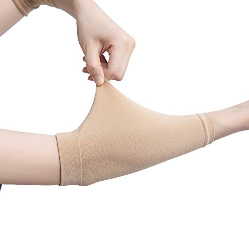 Image of 1 Pair Tattoo Cover Up Compression Sleeves Bands Forearm Concealer Support Skin Color Tattoo Aftercare UV Protection Oversleeve (Brown)