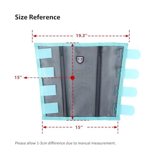 Image of Harrison Howard Loose-Fitting Horse Fly Leggings Breathable, Tear-Resistant Fine Mesh Leg Guards Stay-on Comfortable Fly Boots (Set of 4)