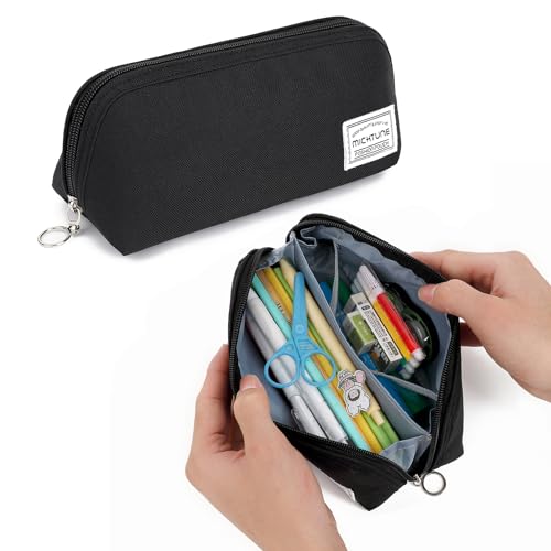 MICHTUNE Pencil Case,Large Opening Pencil Pouch,Zipper Closure,Portable Stationery Organizer pencil...