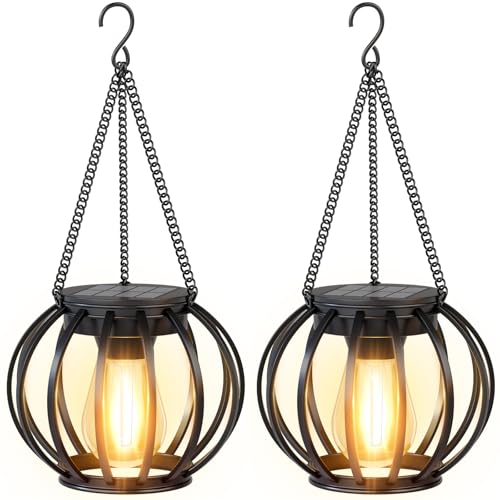 Lanterne solaire d'extérieur en métal forgé, luminaire de prestige pour patio
