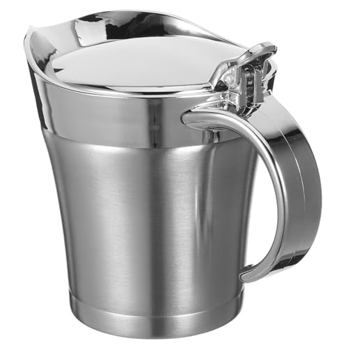 CIYODO Saucière Petite Acier Inoxydable Double Isolation Pichet Thermique pour Sauce Steak Maintien Chaleur Prolongé Versement Précis et Propre pour Table et Restaurant
