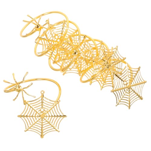 CONGARTENO 6piezas Servilleteros De Aranha De Halloween Servilleteros De Metal Espeluznantes Para Arreglos De Mesa De Banquete y Hebillas De Servilletas De Aranha