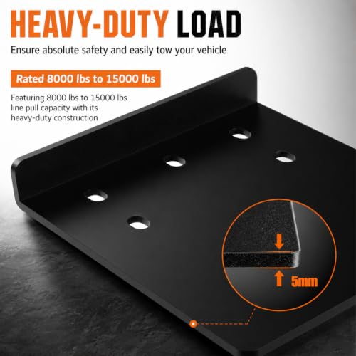 Image of TRUSOON Rigid Winch Cradle Mount, 2-Inch Hitch, for 8000-15000 lb Winches