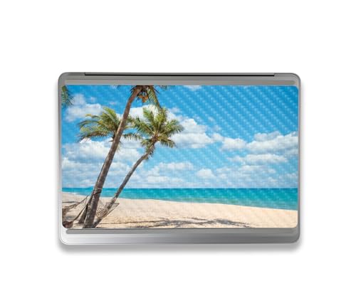 Image of MightySkins Carbon Fiber Skin Compatible with Microsoft Surface Laptop Studio 2 (2023) Full Wrap Kit - Palm Beach | Protective, Durable Textured Carbon Fiber Finish | Easy to Apply | Made in The USA