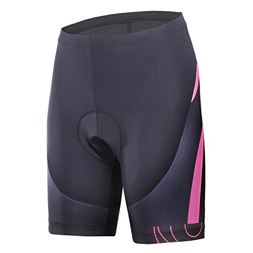beroy Bike Shorts with 3D Gel Padded,Womens Gel Cycling Shorts(XL,Light Pink)