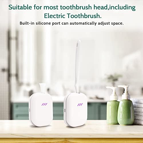 gfu toothbrush sanitizer case rechargeable portable toothbrush cleaner fits for all toothbrushes head used for home travel camping business trip white