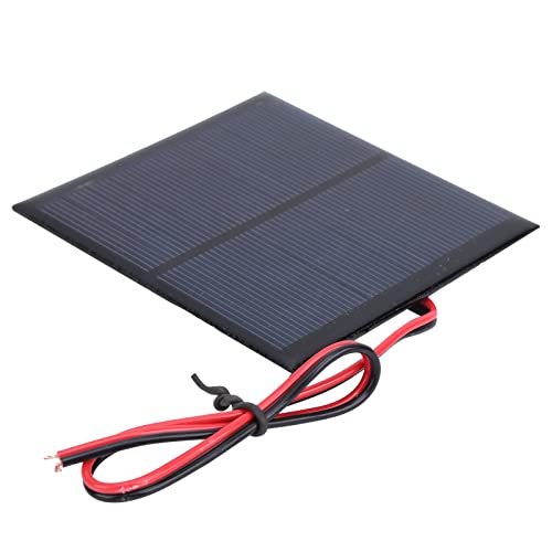 Walfront 5-teiliges Mini-Solarpanel Power Board Solarpanel Solarzelle Solar Power Board-Modul + 30 cm Rotes und Schwarzes Kabel DC5.5V 160mA