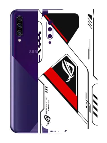 Image of AtOdds - Samsung Galaxy A30s Mobile Back Skin Sticker - Lamination - Rear Screen Guard Protector Film Wrap (Coverage - Back+Camera+Sides) (Design - RogRed)