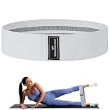 Resistance Bands, Fabric Workout Bands for Women & Men, Cloth Booty Resistance Loop Bands, Thick Squat Bands for Home Fitness, Gym, Yoga, Pilates for Butt Legs Thigh Hip Glute Excersing (Cream)