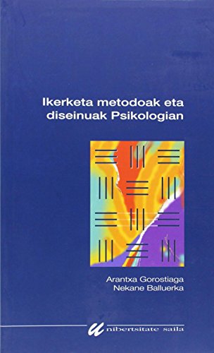 Portada de Ikerketa Metodoak Eta Diseñuak Psikologian