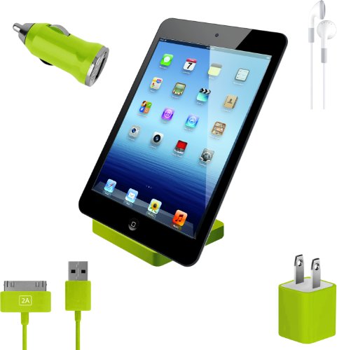Câble cassé ? Chargeur pour iPad 1 2 3 Vibe Combo Kit Vert Ve-8600-combo-grn