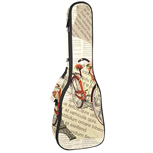 Sac de transport pour ukulélé ténor étanche et housse matelassée vintage