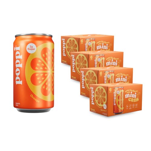 Poppi Prebiotic Soda, Orange, 7.5 Fl Oz Mini Can, 24 Pack - image 1
