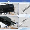 Stove Gap Covers Stainless Steel 2 Packs, 13.8~27.6 Inch Adjustable Heat Resistant Not Sharp Gap Filler, Easy to Clear Stove Counter Gap Cover Suitable for Even Surface (Black) #2