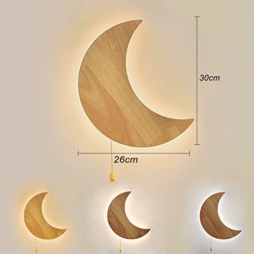 Lámpara de pared de madera LED 12W regulable en 3 colores con interruptor 7