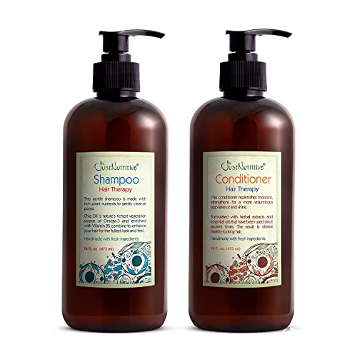 Hair Loss Therapy Shampoo & Conditioner | Hair Loss products for Thinning Hair | Hair Growth products for Men and Woman | Just Nutritive | 16 Oz