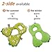 Infant Travel Pillow - Baby Car Seat Head, Neck & Chin Support - Ergonomic U-Shape Design to Relieve Neck Fatigue and Care Your Baby's Cervical Spine - for 6 Months to 2 Years (Green Frog)