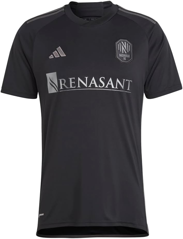 adidas Mens Nashville Sc Away Crew Neck Short Sleeve Jersey Casual - Black