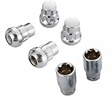 Shrandi 6 pcs M12x1.5 Wheel Lock Kit, Anti-Theft Locking Lug Nut Key with 2 Keys & Ball Seat,This tire Lock Fits Honda Civic/CR-V,Accord，HR-V，Pilot，Passport，Odyssey，OEM Wheels only