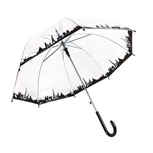 Parapluie transparent grand format cloche anti-retournement pour les jours de tempête