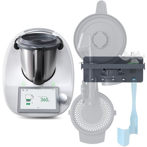 Inwee Organizator akcesoriów do Thermomix TM6/TM5/TM31 – wielofunkcyjny uchwyt ścienny na pokrywę, nóż, szpatułkę, mieszadło, szczotkę, miarkę, pomieści 8+ elementów
