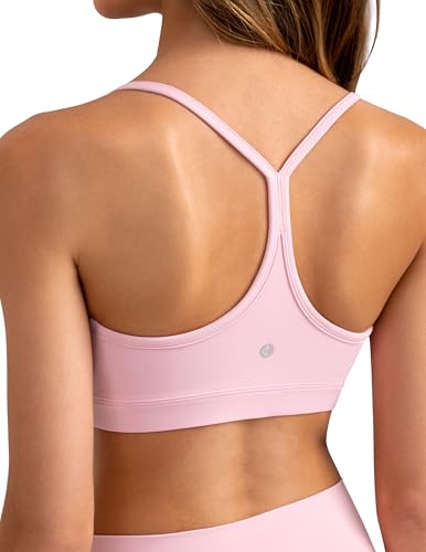 Image of Colorfulkoala Women's Dreamlux Y Back Sports Bra Low Impact Padded Workout Top with Built in Bra A-C Cups