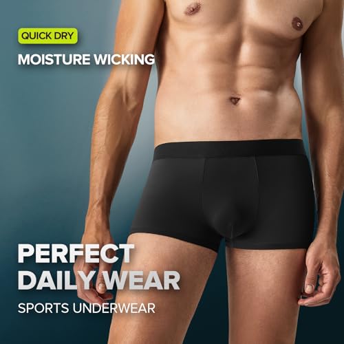 Image of 5Mayi Mens Underwear Boxer Briefs Short Leg Athletic Trunks Underwear for Men Pack No Fly
