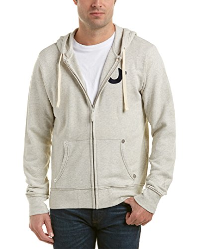 True Religion Men’s Buddha Logo Zip Hoodie – Hoodies for Men, Men’s Fashion Hoodies & Sweatshirts, Oatmeal, Medium