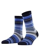 Burlington Damen Socken Stripe, Baumwolle, 1 Paar, Blau (Marine 6120), 36-41