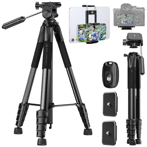 Amazon | カメラ三脚 K&F CONCEPT190cm カメラ 三脚 スマホ三脚 軽量