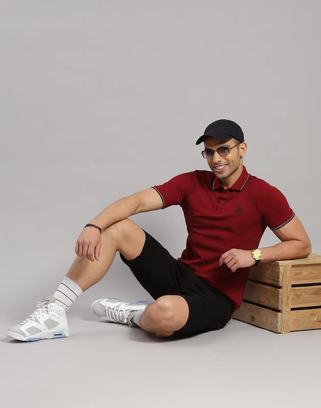 Image of ROCK.IT Men's Solid Slim Fit T-Shirt