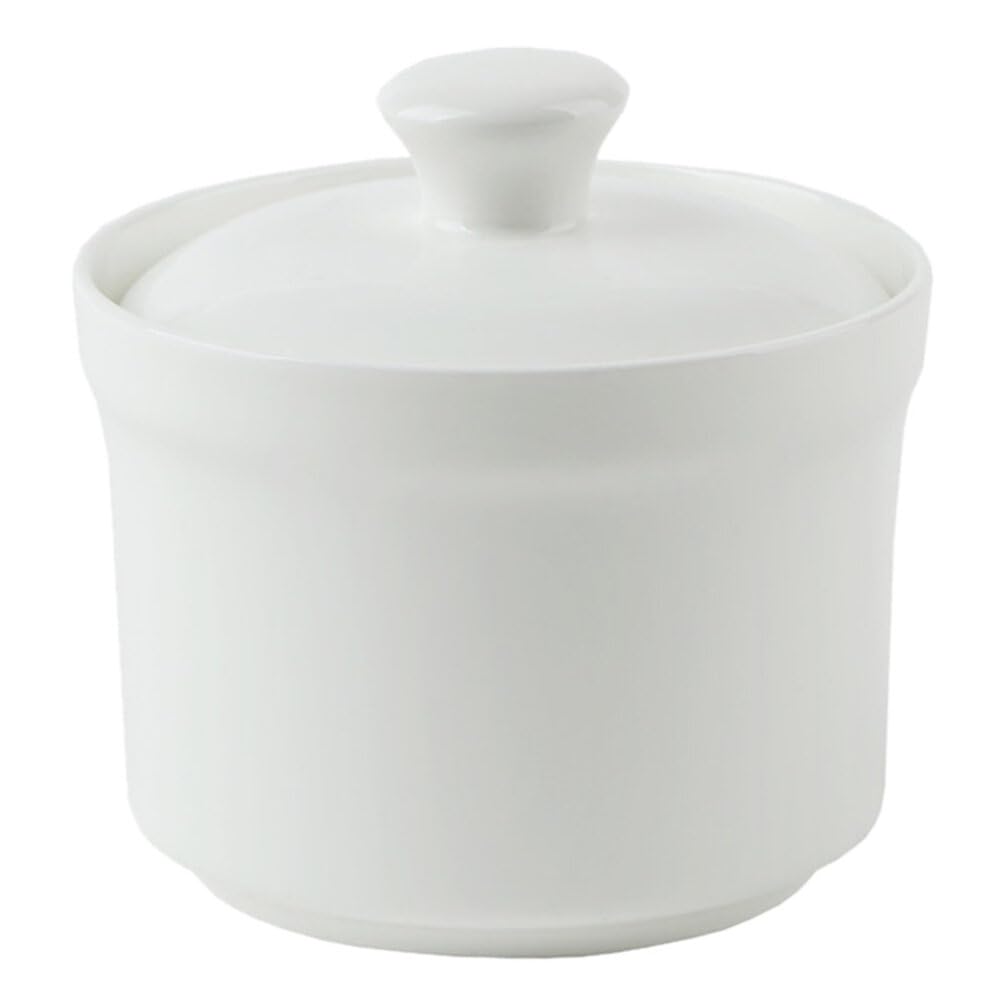 Bol à miso japonais avec couvercle Yardwe blanc pour cuisine maison