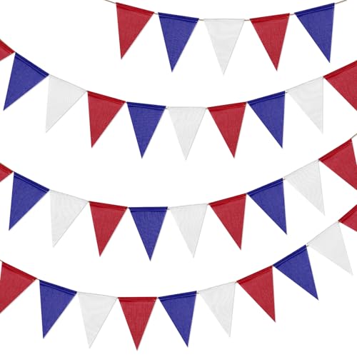 G2PLUS Triangle Flag Bunting, Pennant Banner and Decorative Garland, 39Ft