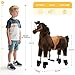 Pipleo Ride on Horse for Kids, (42.5'' Height) Horse Ride on Toy for 6 Years Old to Adult, Riding Horse Rider Mechanical Walking Action Plush Animal, No Battery or Electricity, Max Load 187 LBS - BRN
