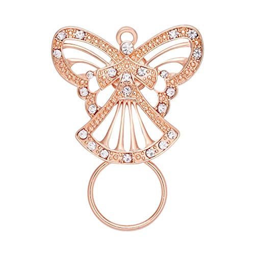 Image of Crystal Guardian Angel Strong Magnetic Eyeglass Holder Clip Brooch for Shirt
