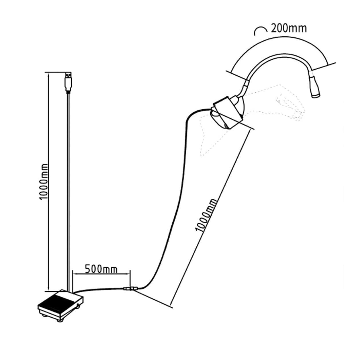 LáMpara De MuñEca Uv Led De 5 W, LáMpara De Curado De Pegamento Uv Para ExtensióN De PestañAs, LáMpara De UñAs Uv Con Parche Para Ojos Y Gafas, Interruptor De Pie, Cuello De Cisne Flexible