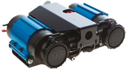 ARB CKMTA24 Twin Air Compressor Kit On-Board 24V Incl. Fully Assem Air Comp Complete Wiring Loom Comp Isolating Switch Splash Resistant Air Filters Mounting Bolts/Washers Twin Air Compressor Kit