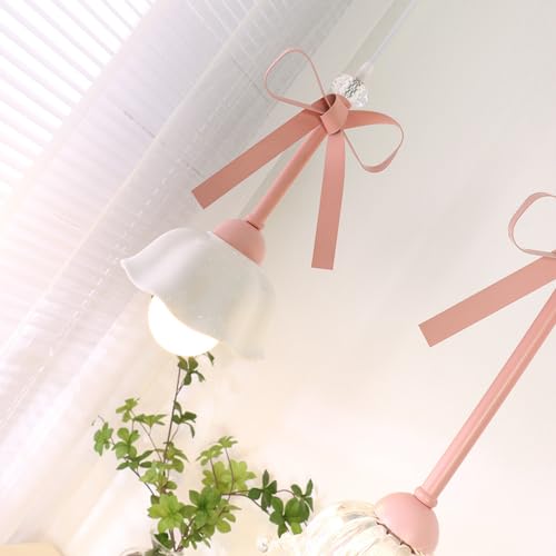 Lámpara lineal larga verde con diseño de flores 5