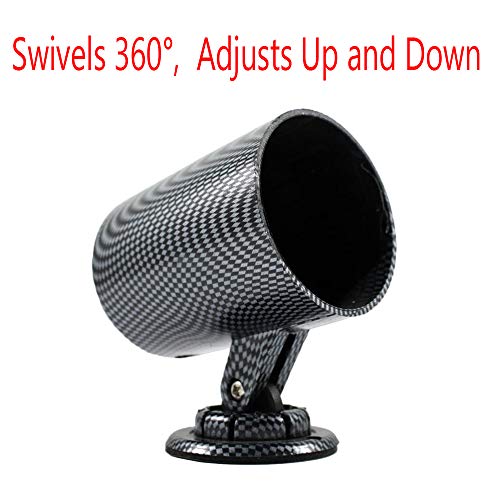 Mintice Kohlefaser 2 52mm Universal Einzelloch Gauge Pod Halter Halter Auto Gauge Halterung Bracket Instrumentenhalter