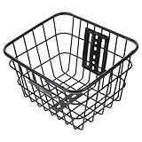 Construcción robusta: fabricada en hierro, esta cesta para bicicleta ofrece una durabilidad excepcional y un acabado liso para un agarre cómodo durante su uso. cesta metálica para bicicleta, contenedor para bicicleta