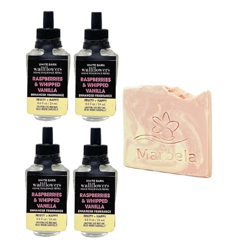 Bath & Body Works Raspberries & Whipped Vanilla 4 Pack