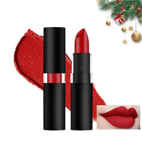 Christmas Vampire Makeup Set - Long-Lasting Matte Red Lipstick & Stick Foundation Duo Waterproof Neon Face Paint for Cosplay Stage Performance Festival Looks No Stain Creamy Texture (Red)