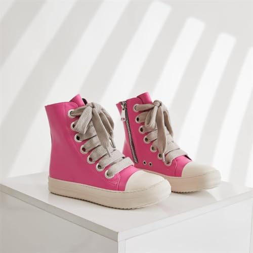 Image of Womens High Top Sneakers Jumbo Lace-up Platform Comfort Trainers Thick Soles Walking Casual Shoes