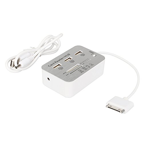 PinPle All In One Multifunction Camera Connection Kit USB SDHC Card Reader + USB HUB COMBO Adapter for Apple iPad - Can Connect Multiple USB Flash Disk (1)