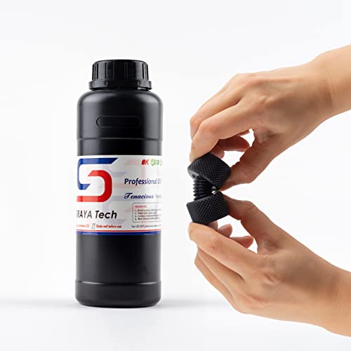 Siraya Tech Tenacious Flex 3D Printer More Flexible 405nm UV-Curing Resin with Faster Rebound High Impact Resistance High Precision Tough Standard Resin for LCD DLP 3D Printing (500g, Flex Black)