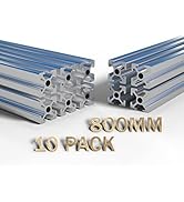 10PCS 31.5inch T Slot 2020 Aluminum Extrusion Profile (800mm), European Standard Aluminum Linear ...