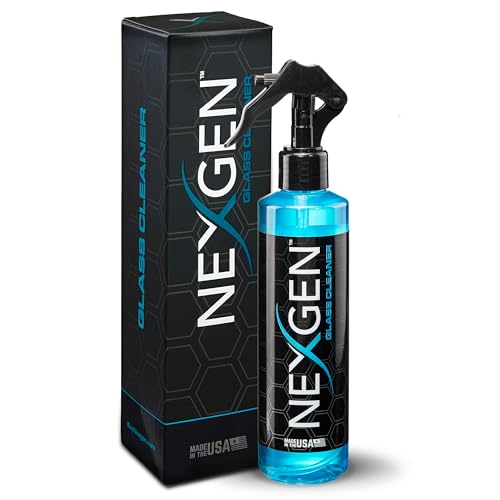 Nexgen Ultimate Glass Cleaner (8oz) - Streak-Free Shine - Removes Dirt, Grease & Grime - Instant Car Detailing - Car Cleaning Supplies - Ideal for Auto, Home, & Office Glass Surfaces